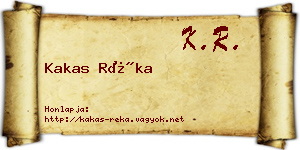 Kakas Réka névjegykártya