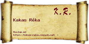 Kakas Réka névjegykártya